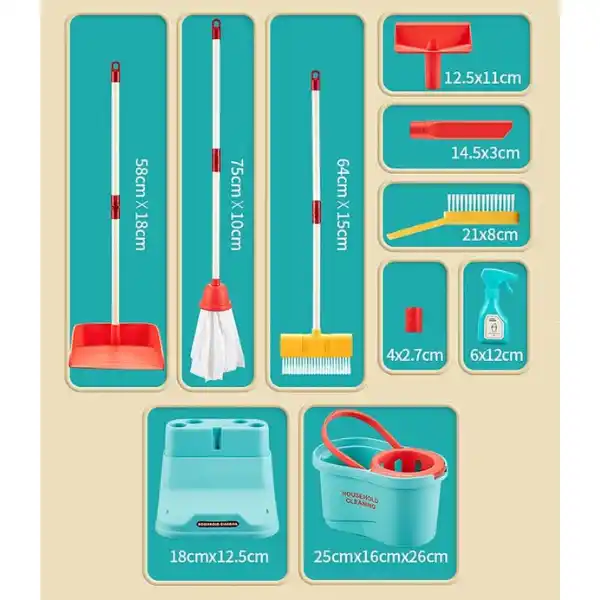 Деревянный набор для уборки