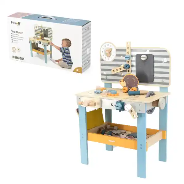 Set din lemn „Masa de lucru cu unelte”