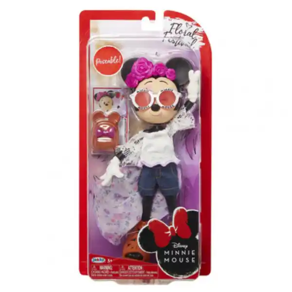 Papusa Minnie Mouse cu cu Bentita cu Flori