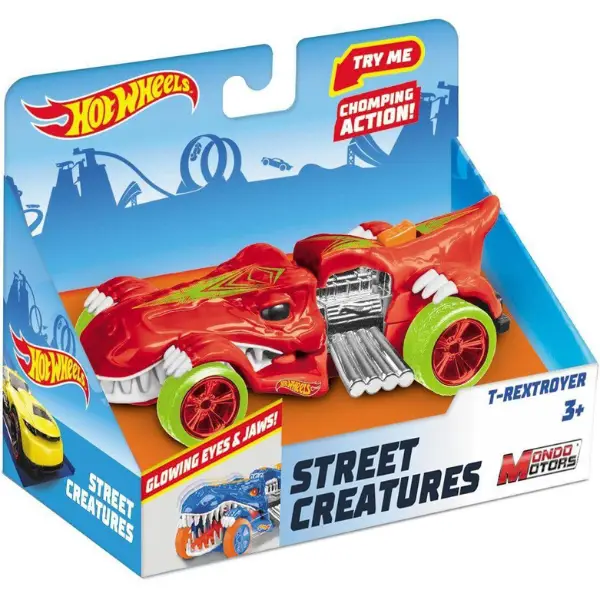 Mașina Hot Wheels „T-Rextroyer”, rosu