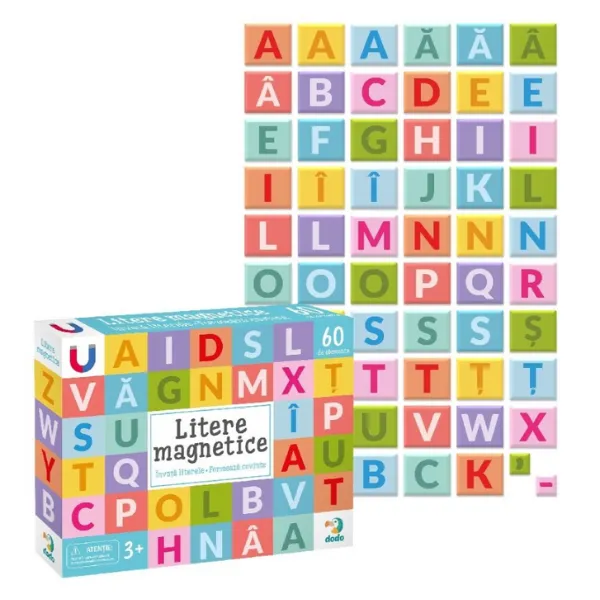 Cumpara  Litere/cifre magnetice - Магнитная игра «Алфавит», 60 элем. (рум)..