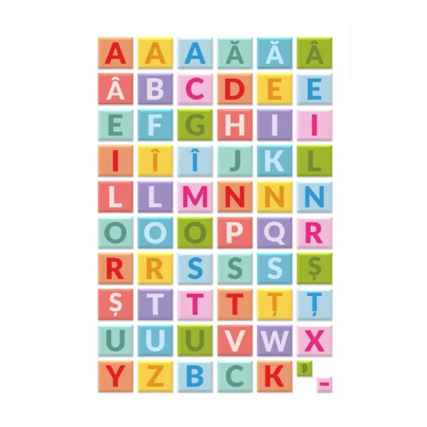 Joc magnetic „Alfabet”, 60 el. (ro)