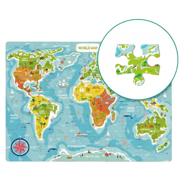 Пазл «Карта Мира», 100 элем.