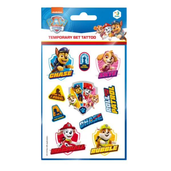 Set de tatuaje temporare pentru copii cu Patrula cățelușilor, 45 buc.