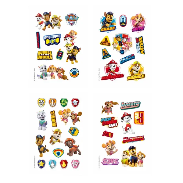 Set de tatuaje temporare pentru copii cu Patrula cățelușilor, 45 buc.