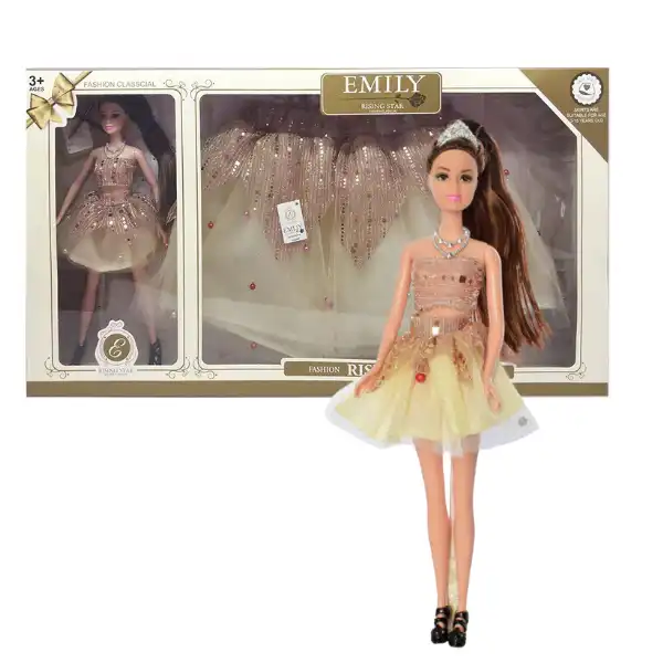 Set de joc: păpușa „EMILY” + fustă pentru copil
