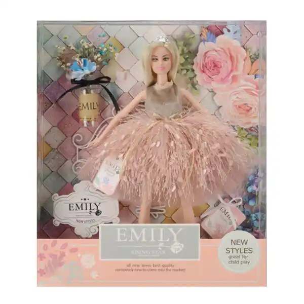 Păpușa Emily „Seria fină cu flori”