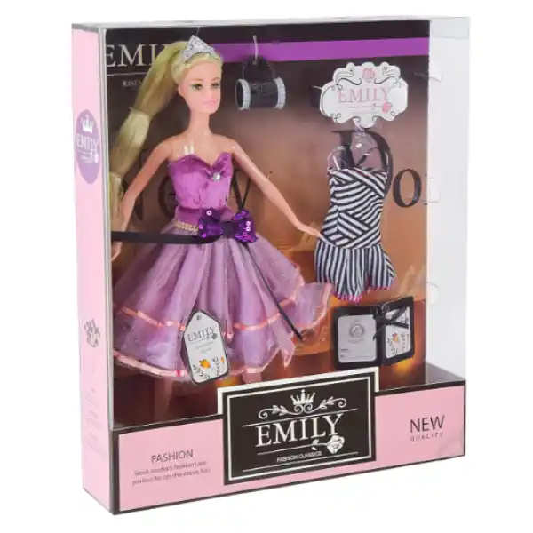 Păpușa Emily „Seria lavandă cu accesorii”