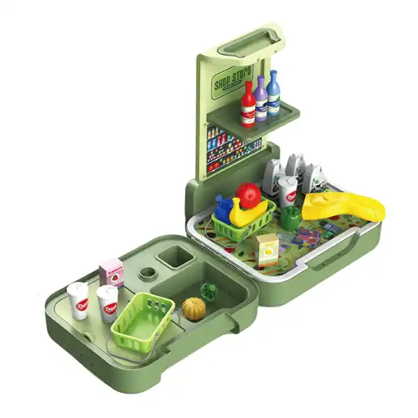 Valiza cu magazin de produse în interior, 43 detalii