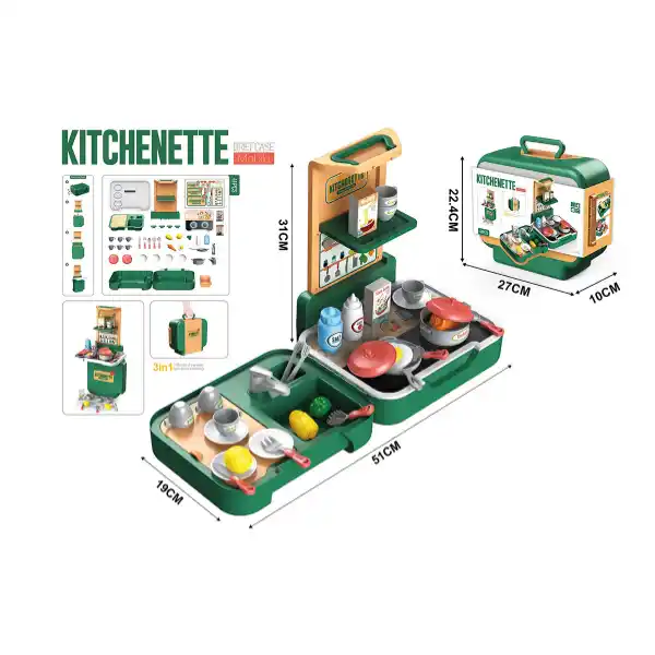 Valiza cu bucătărie interioară, 43 detalii