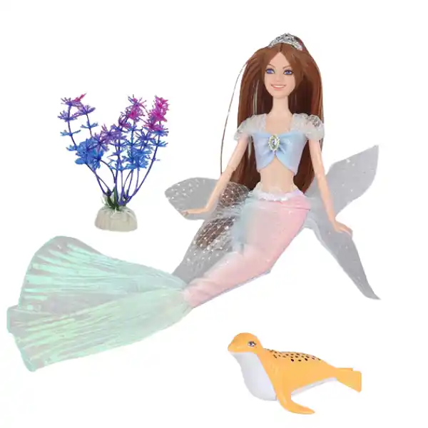 Păpușa Emily „Sirena cu animaluț de companie de mare”