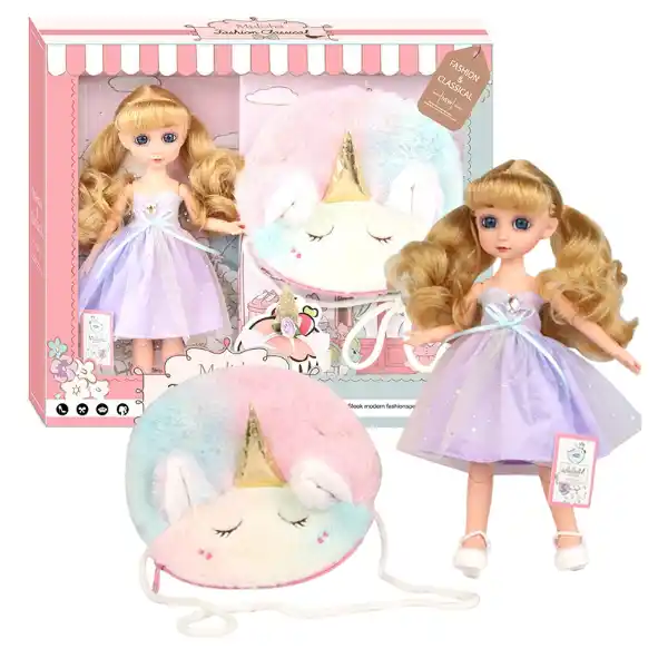 Игровой набор: кукла Мулиша и сумочка для ребенка