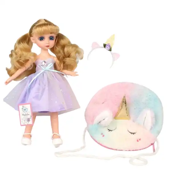 Игровой набор: кукла Мулиша и сумочка для ребенка