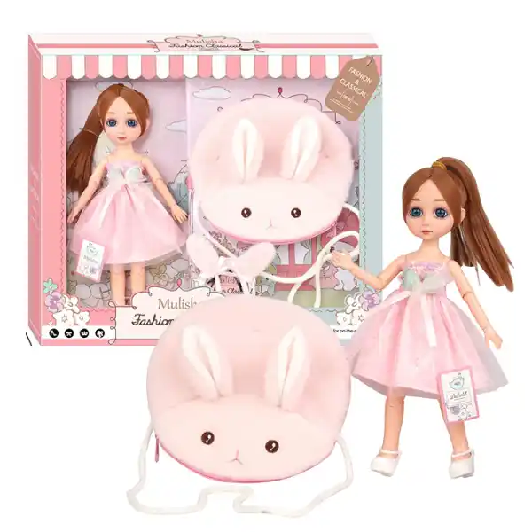 Set de joc: păpușa Mulisha și geantă pentru copil