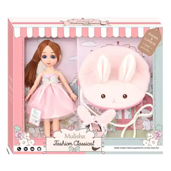 Set de joc: păpușa Mulisha și geantă pentru copil