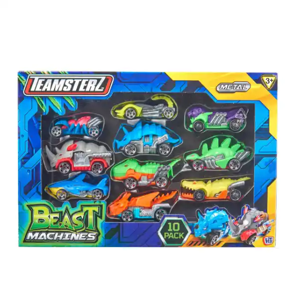 Набор: 10 металлических автомобилей Teamsterz B/M