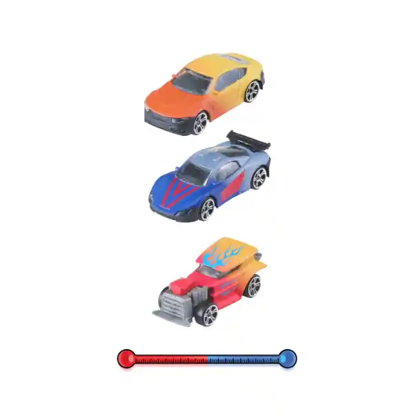 Набор из 3 машинок меняющих цвет, Teamsterz S/M
