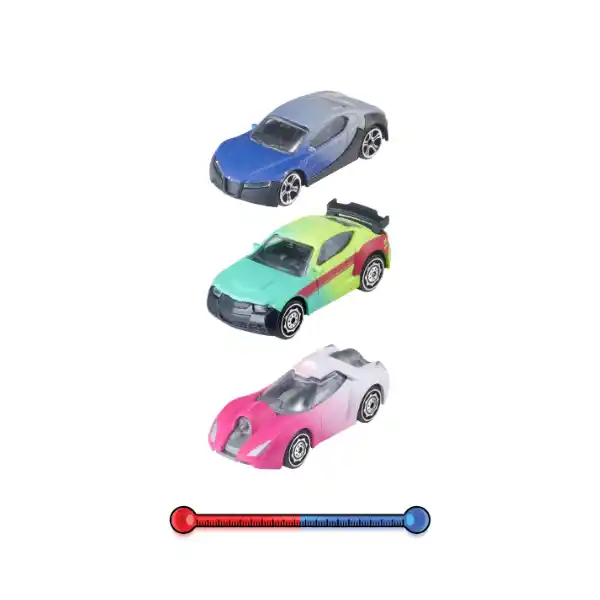 Набор из 3 машинок меняющих цвет, Teamsterz S/M