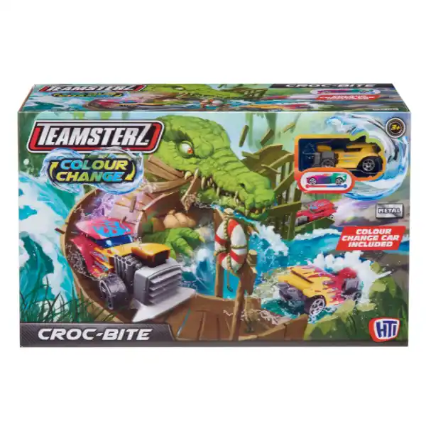 Игровой набор «Трасса с крокодилом и машинкой, меняющей цвет»