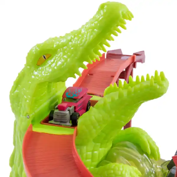 Игровой набор «Трасса с крокодилом и машинкой, меняющей цвет»