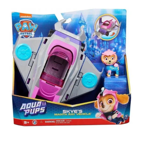 Vehicul Acvatic cu Figurină Skye, seria „Patrula Cățelușilor”