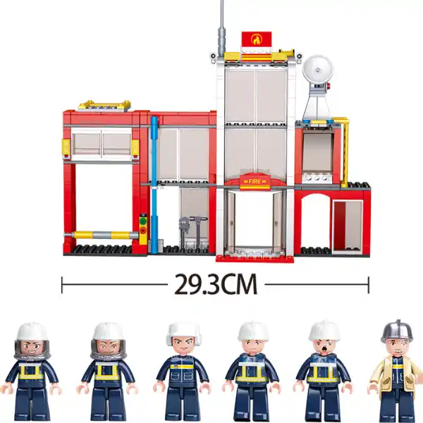 Set de construcție „Stație de pompieri”, 612 elem.