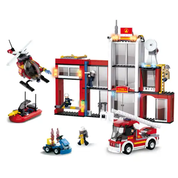 Set de construcție „Stație de pompieri”, 612 elem.