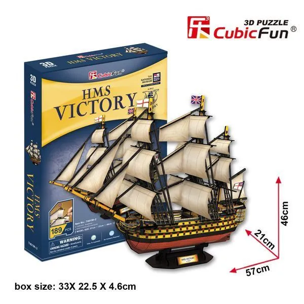 3D puzzle Vas de război “HMS Victory”, 189 elemente