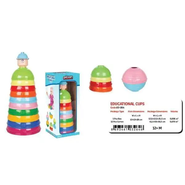Пирамида „Развивающие чашки”