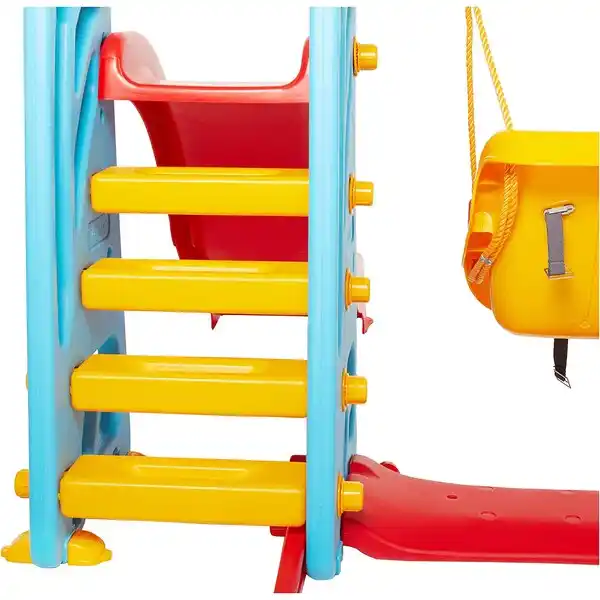 Tobogan cu leagăne și cerc de baschet "Drăguț"