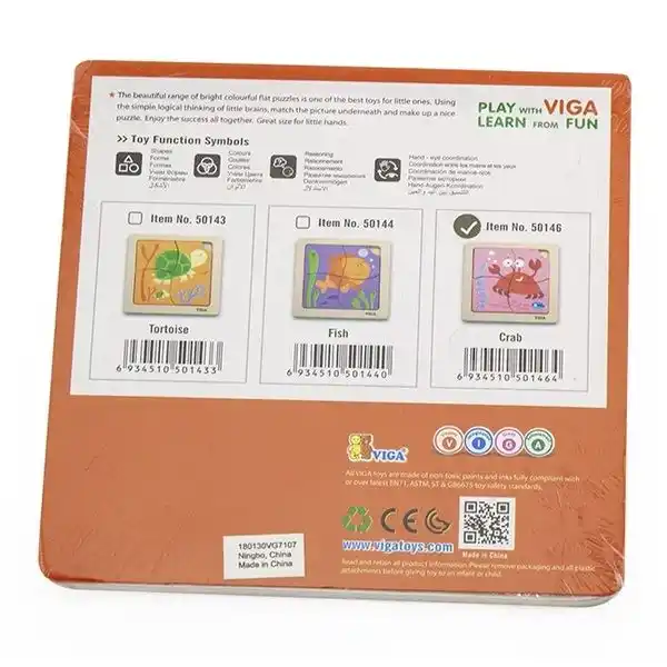 Деревянный мини-пазл “Краб”