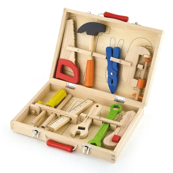 Set de instrumente din lemn cu 10 elemente