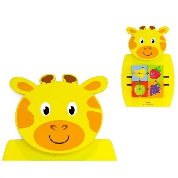 Бизиборд (настенный) - "Жираф с фруктами"