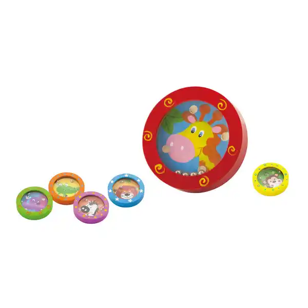 Деревянный лабиринт с металлическим шариком, в ассортименте