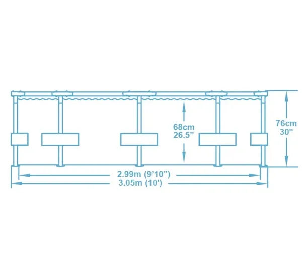 Piscina Steel Pro Max 305x76cm, 4678L, carcas metal