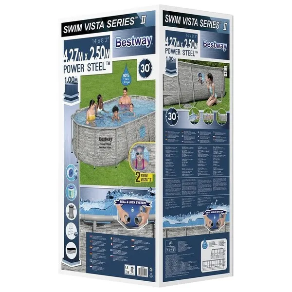 Piscina Power Steel 427x250x100cm, 7250L, carcas metal