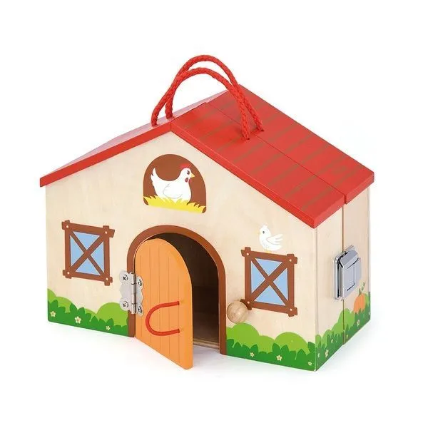 Set de joc din lemn „Ferma cu animale”