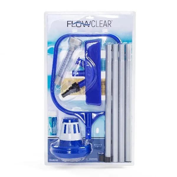 Set curatare piscina (plasă, perie, dozator, termometru, tester, set reparatie, miner 172cm)