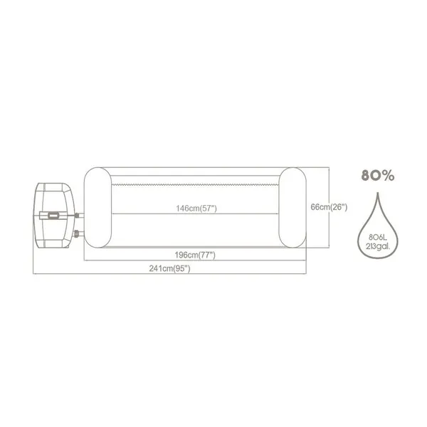 Jacuzzi SPA Hollywood AirJet 196x66cm, 908L, 6 persoane