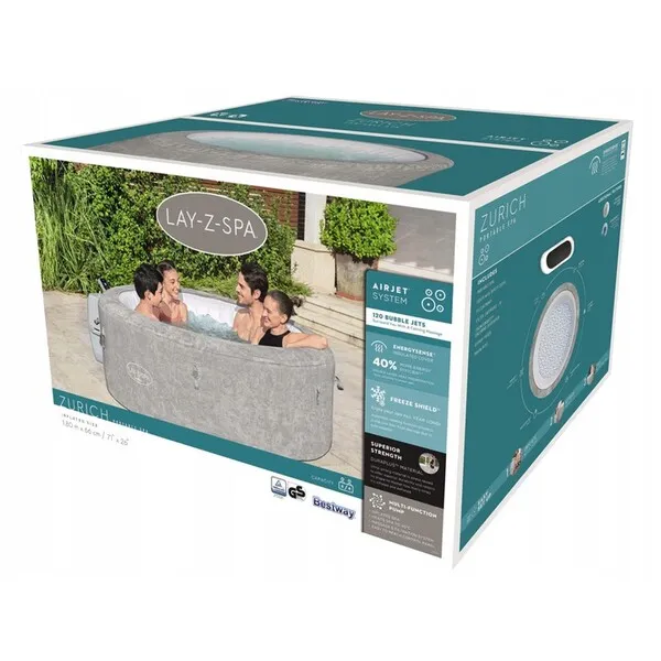 Jacuzzi SPA Zurich AirJet 180x66cm, 669L, 2-4 persoane