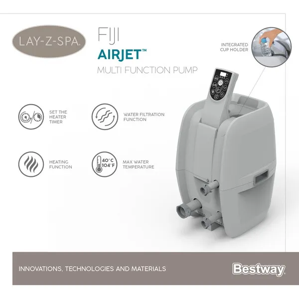 Jacuzzi SPA Fiji AirJet 180x66cm, 669L, 2-4 persoane