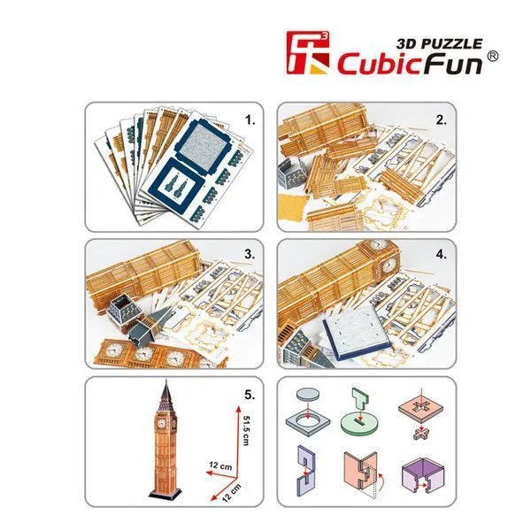 3D puzzle “Big Ben”, 44 elemente