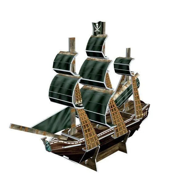 3D puzzle Mini-corabie de pirați “Răzbunarea Reginei Ana”, 24 elemente