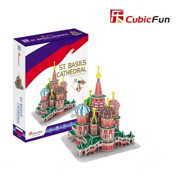 Cumpara  Puzzle-uri 3D - 3D пазл “Собор Василия Блаженного”, 92 элемен..