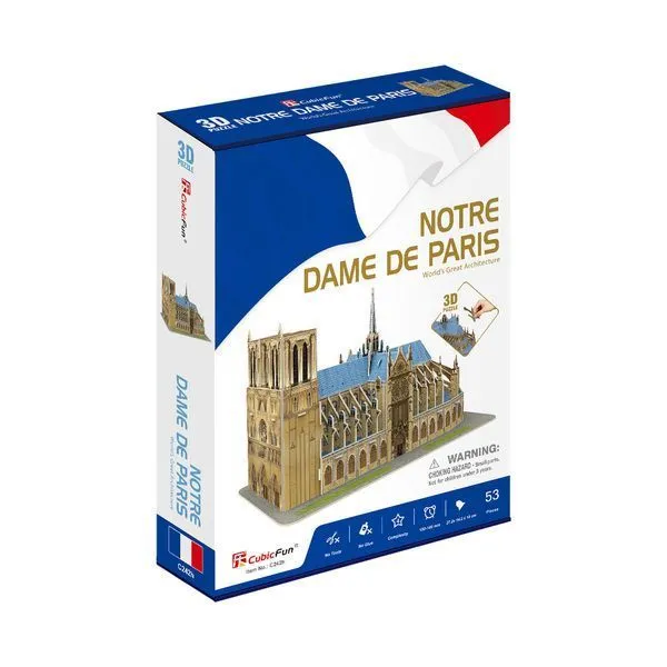 3D puzzle “Catedrala Notre Dame”, 53 elemente