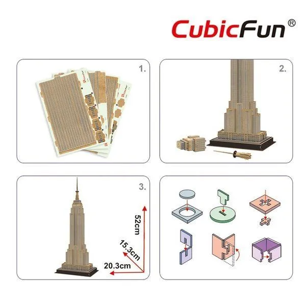 3D puzzle “Empire State Building”, 54 elemente