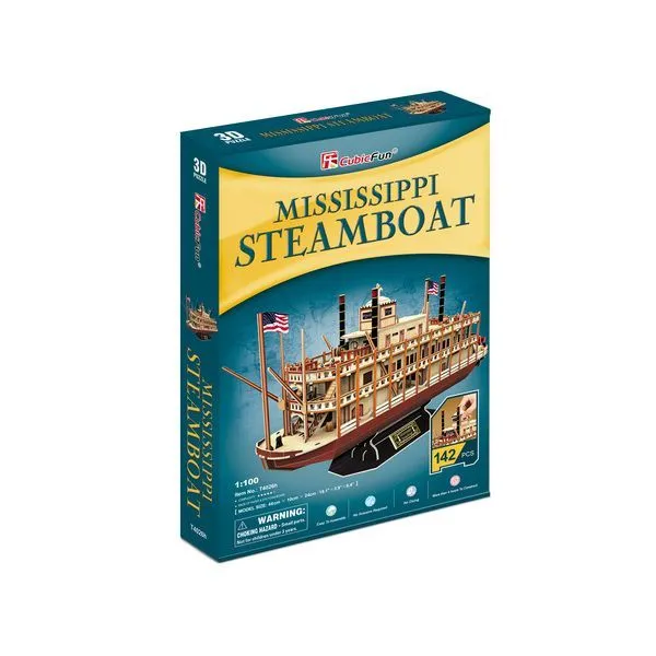 3D puzzle Vaporul cu aburi „Mississippi”, 142 elemente