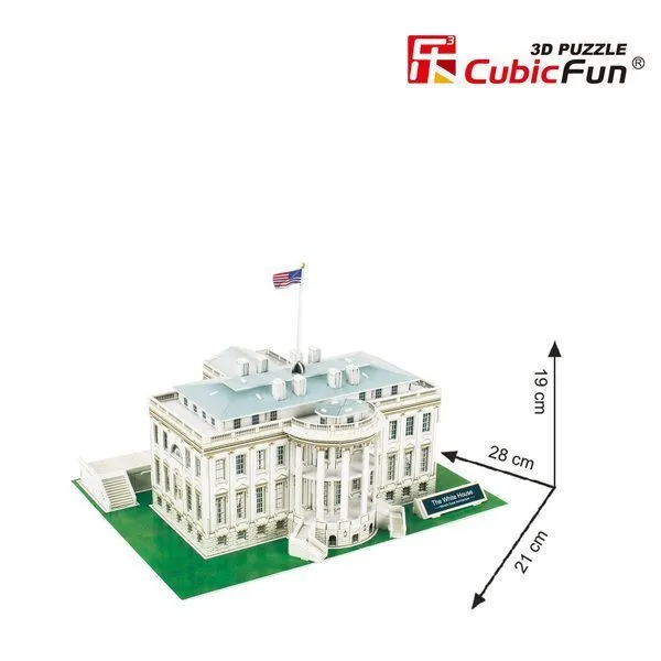 3D  Puzzle Casa albă, 64 de elemente