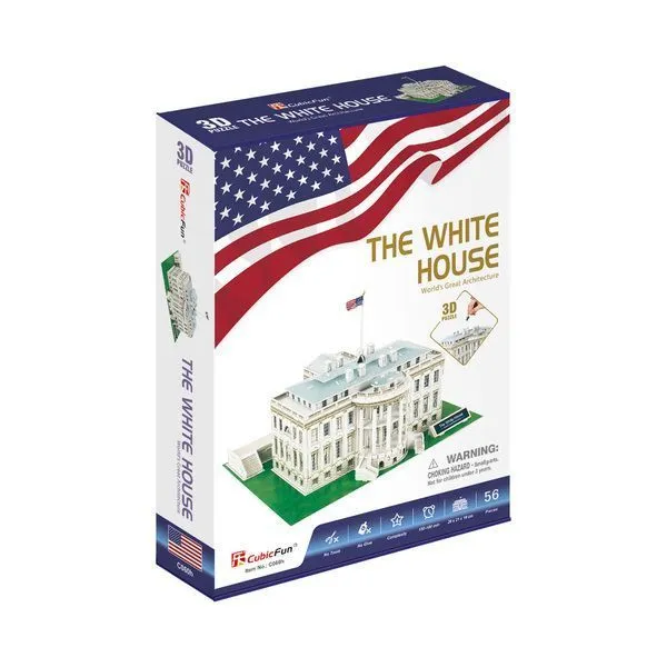 3D  Puzzle Casa albă, 64 de elemente