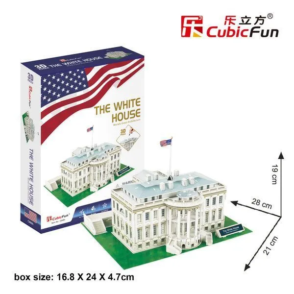 3D  Puzzle Casa albă, 64 de elemente